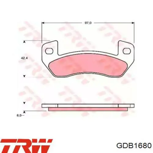 Sapatas do freio traseiras de disco TRW GDB1680 preço, a partir de 23,02 USD