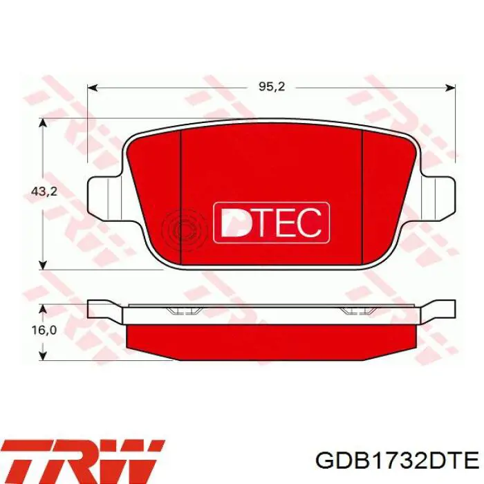 Sapatas do freio traseiras de disco TRW GDB1732DTE preço, a partir de 24,55 USD