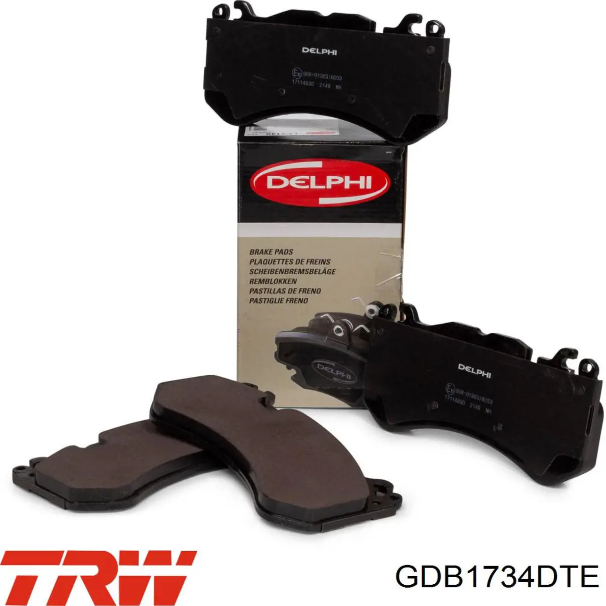 Compre GDB1734DTE TRW Sapatas do freio dianteiras de disco
