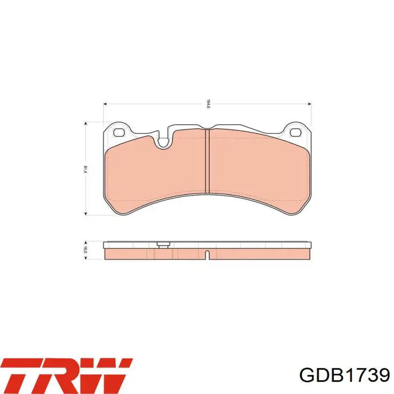 Compre GDB1739 TRW Sapatas do freio dianteiras de disco