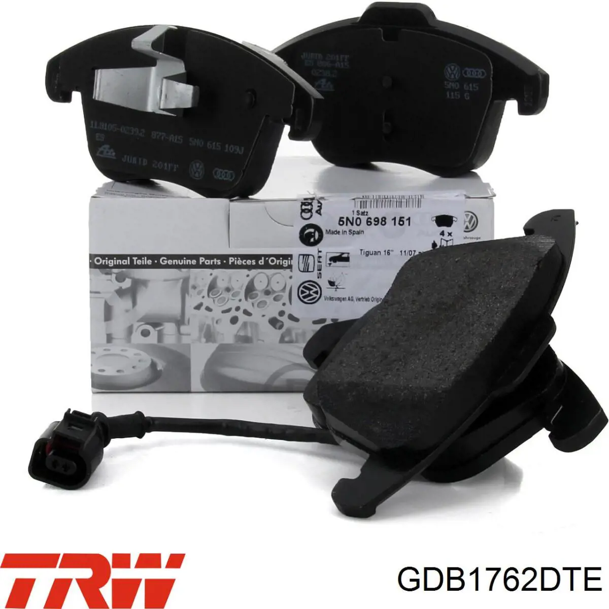 Sapatas do freio dianteiras de disco TRW GDB1762DTE preço, a partir de 42,86 USD