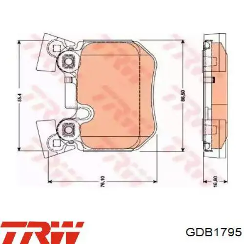 Sapatas do freio traseiras de disco TRW GDB1795 preço, a partir de 54,53 USD