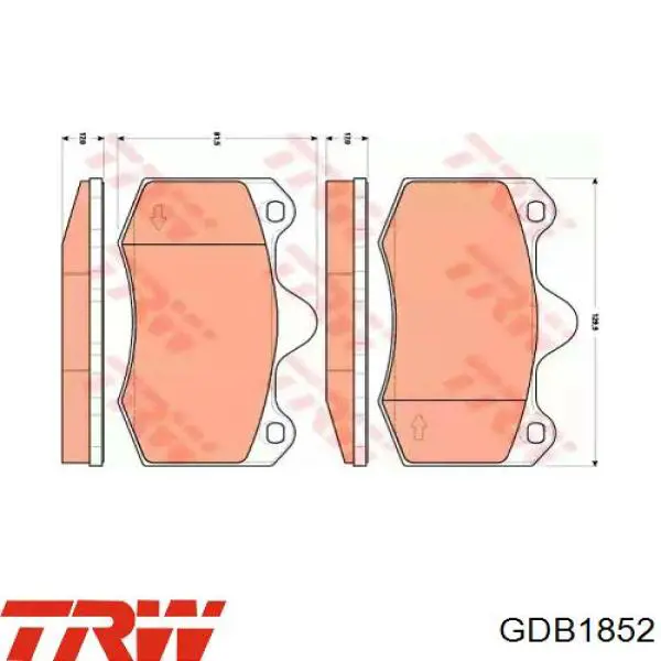 Sapatas do freio dianteiras de disco TRW GDB1852 preço, a partir de 47,51 USD