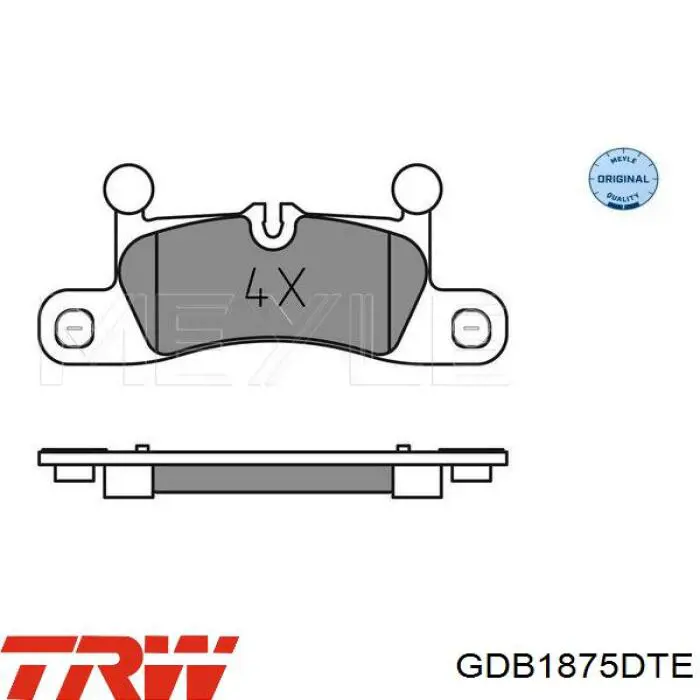 Compre GDB1875DTE TRW Sapatas do freio traseiras de disco