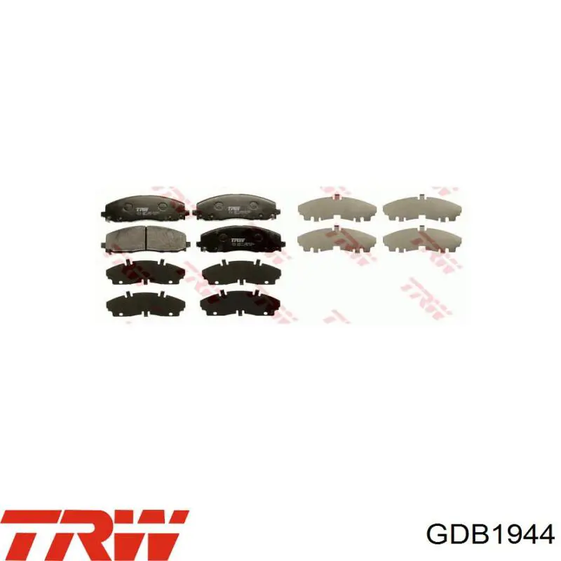 Sapatas do freio dianteiras de disco TRW GDB1944 preço, a partir de 63,61 USD