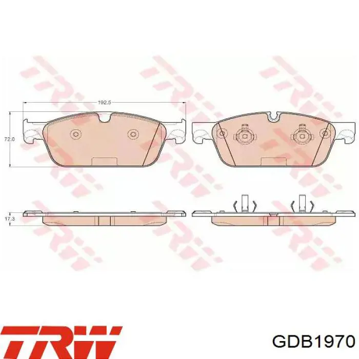 Sapatas do freio dianteiras de disco TRW GDB1970 preço, a partir de 74,21 USD