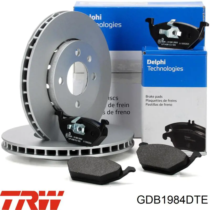 Compre GDB1984DTE TRW Sapatas do freio dianteiras de disco