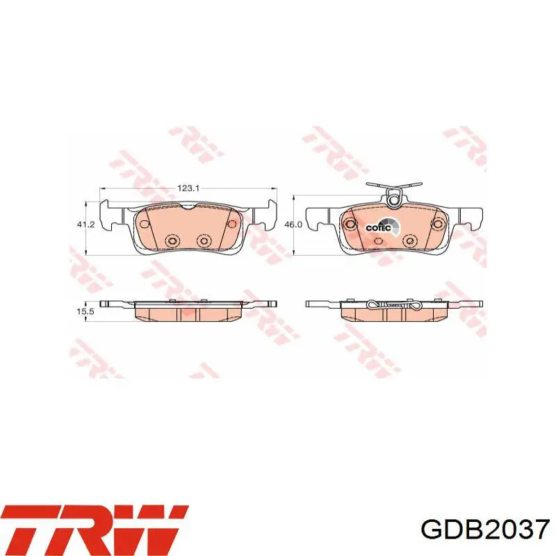 Sapatas do freio traseiras de disco 986494715 Bosch