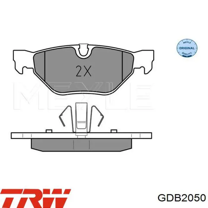 Compre GDB2050 TRW Sapatas do freio traseiras de disco