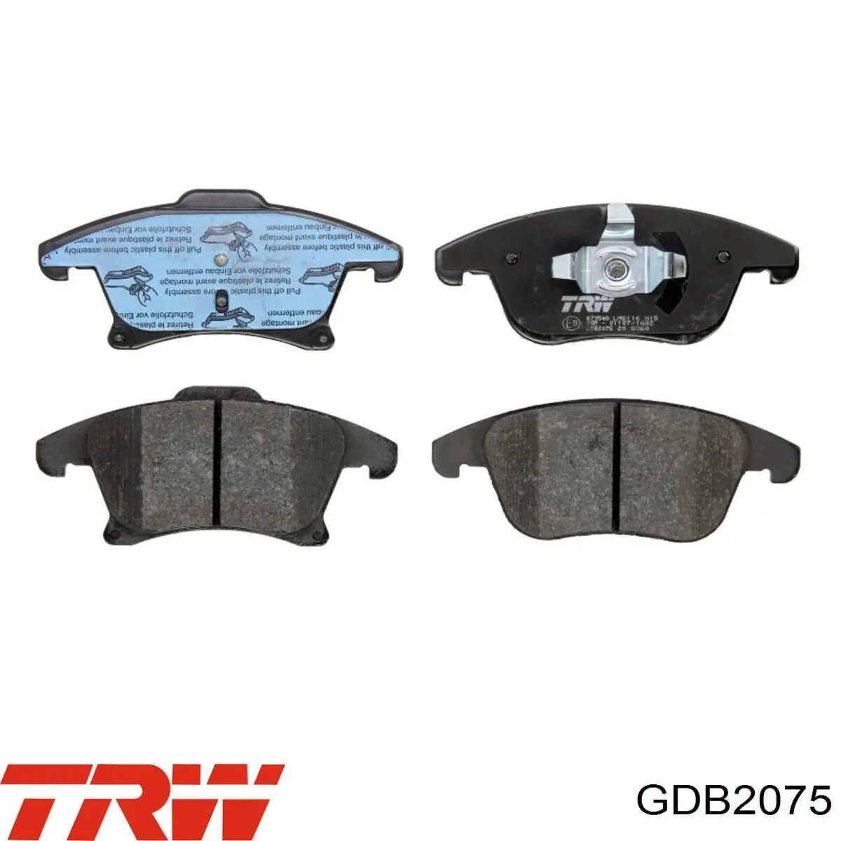 Sapatas do freio dianteiras de disco TRW GDB2075 preço, a partir de 55,75 USD