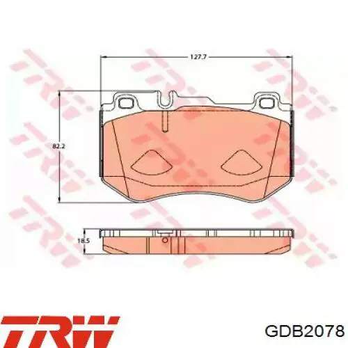Sapatas do freio dianteiras de disco TRW GDB2078 preço, a partir de 42,56 USD
