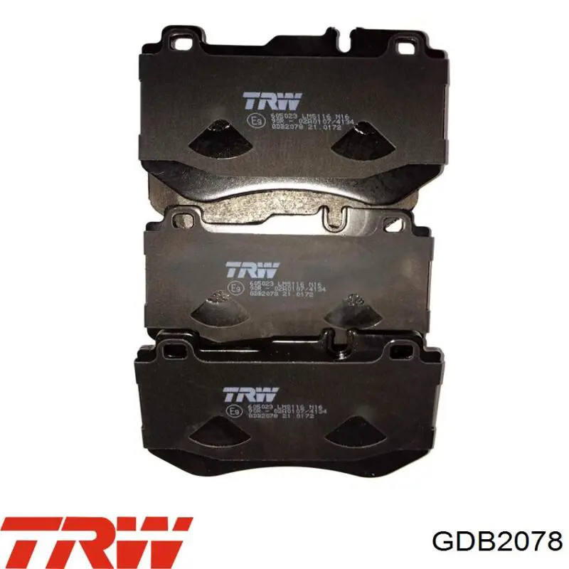 GDB2078 TRW Sapatas do freio dianteiras de disco