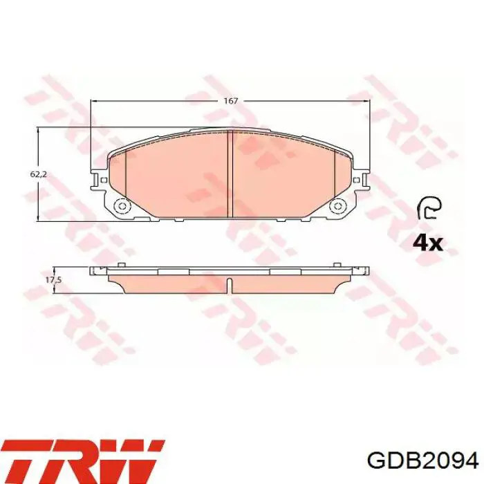 Compre K68212327AD Chrysler Sapatas do freio dianteiras de disco