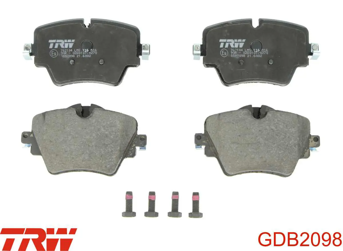 GDB2098 TRW Sapatas do freio dianteiras de disco
