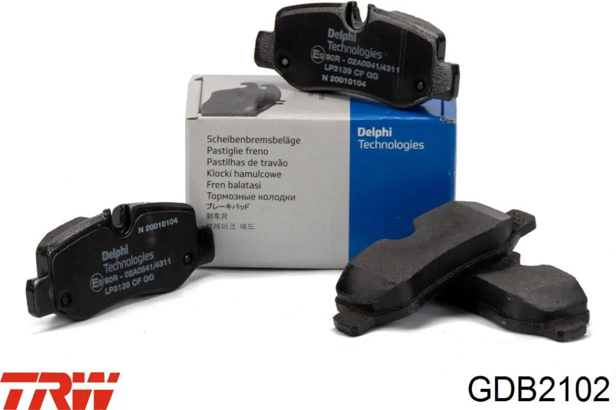 Compre GDB2102 TRW Sapatas do freio traseiras de disco