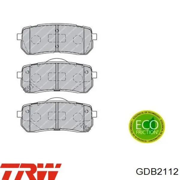 Compre GDB2112 TRW Sapatas do freio traseiras de disco