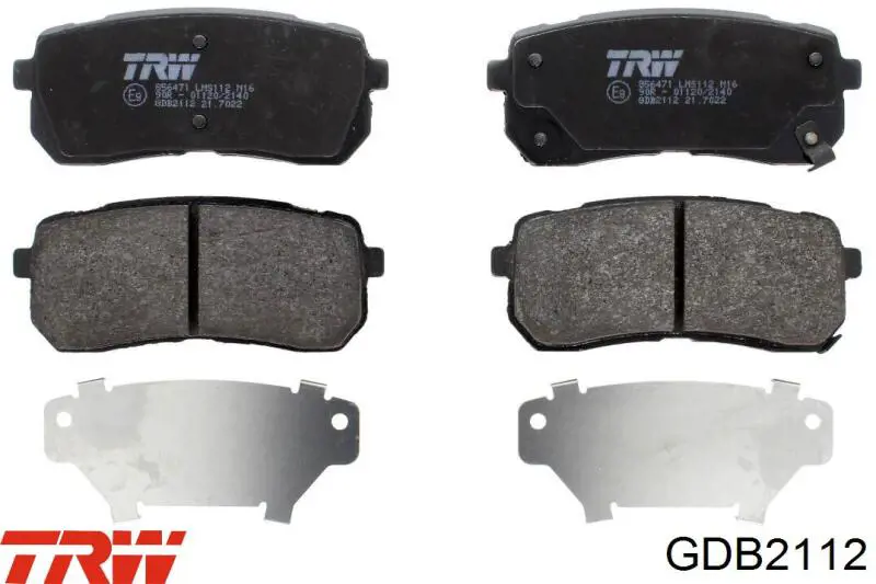 GDB2112 TRW Sapatas do freio traseiras de disco