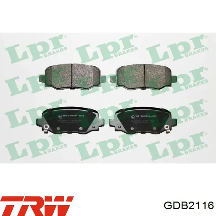 Compre GDB2116 TRW Sapatas do freio traseiras de disco