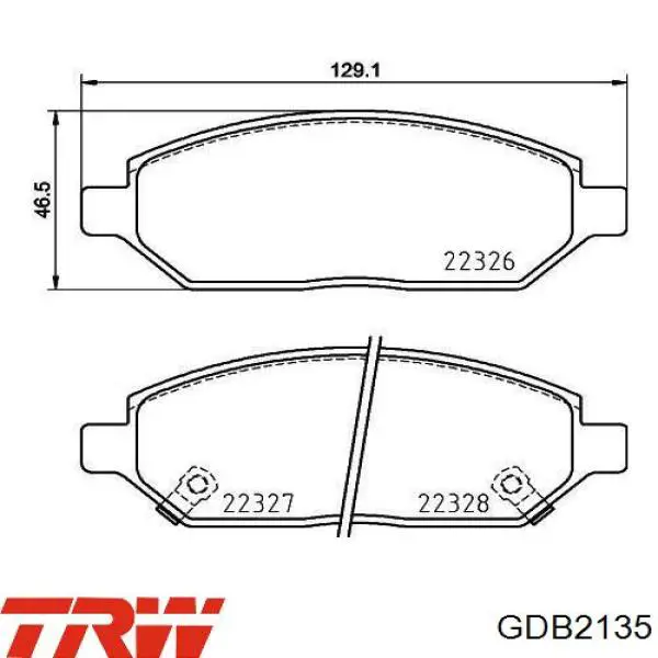 Compre GDB2135 TRW Sapatas do freio dianteiras de disco