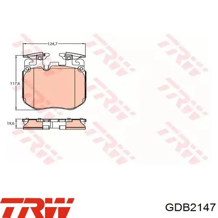 Sapatas do freio dianteiras de disco TRW GDB2147 preço, a partir de 119,38 USD