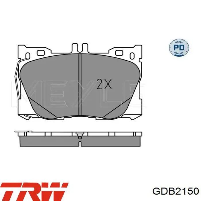Compre GDB2150 TRW Sapatas do freio dianteiras de disco