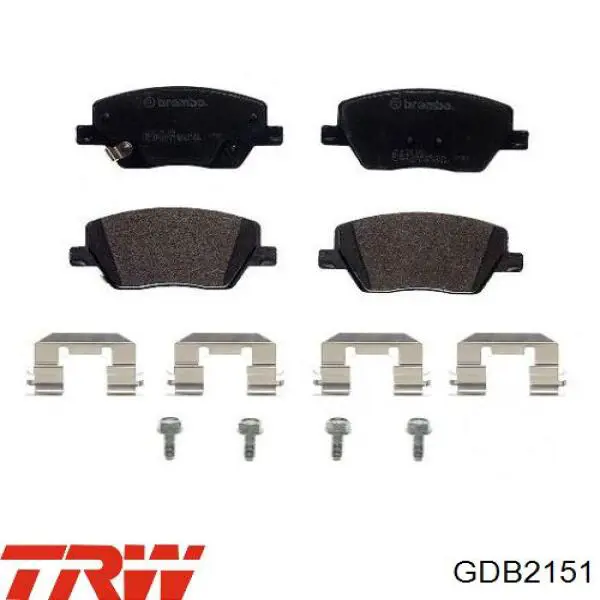 Compre GDB2151 TRW Sapatas do freio dianteiras de disco