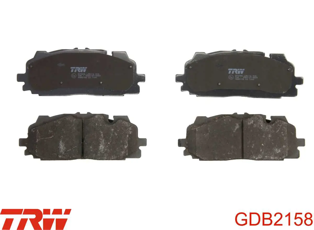 GDB2158 TRW Sapatas do freio dianteiras de disco