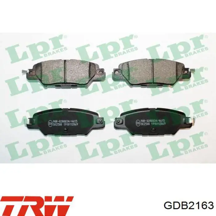 Sapatas do freio traseiras de disco TRW GDB2163 preço, a partir de 36,00 USD