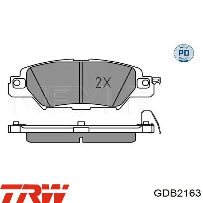 Compre GDB2163 TRW Sapatas do freio traseiras de disco