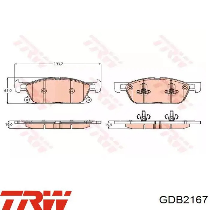 Sapatas do freio dianteiras de disco Ford F2GZ2001Q preço, a partir de 34,19 USD