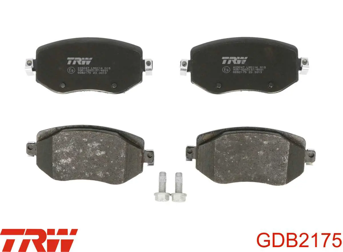 GDB2175 TRW Sapatas do freio dianteiras de disco