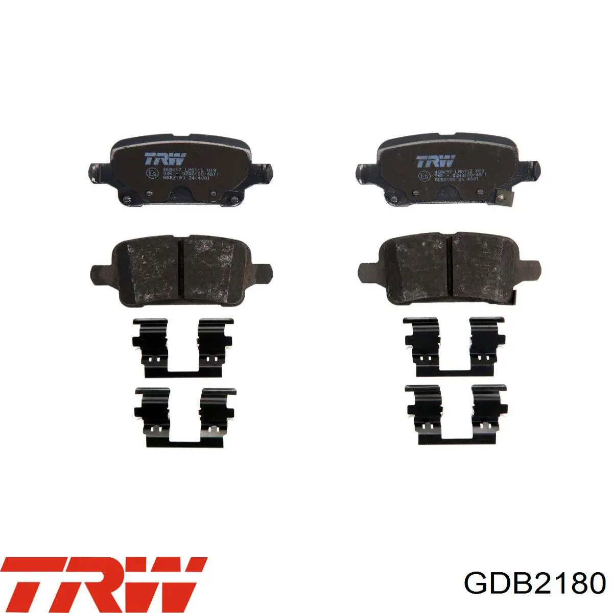 GDB2180 TRW Sapatas do freio traseiras de disco