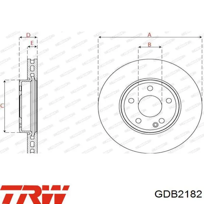 Compre GDB2182 TRW Sapatas do freio dianteiras de disco