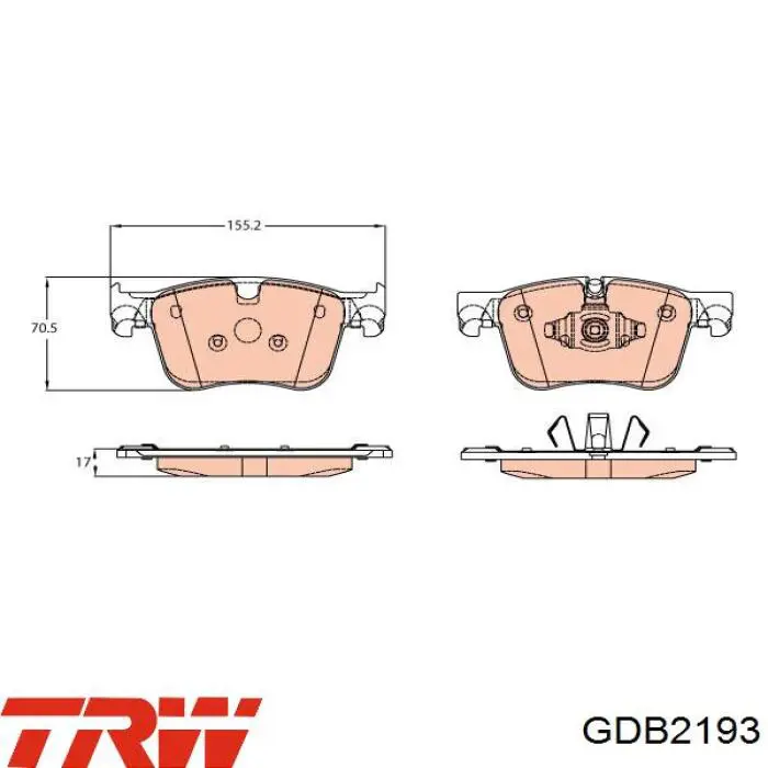 Compre GDB2193 TRW Sapatas do freio dianteiras de disco