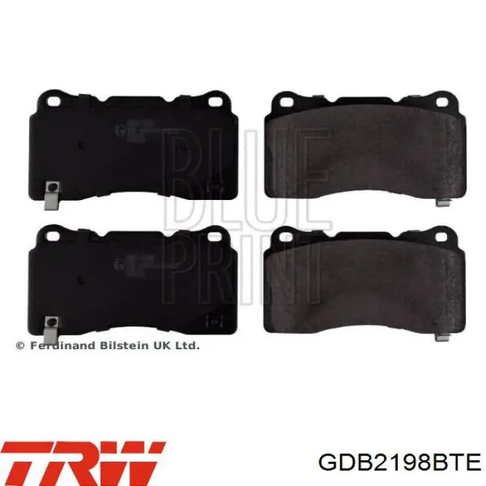 Sapatas do freio dianteiras de disco TRW GDB2198BTE preço, a partir de 69,60 USD