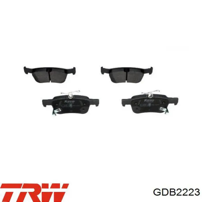 Compre GDB2223 TRW Sapatas do freio traseiras de disco