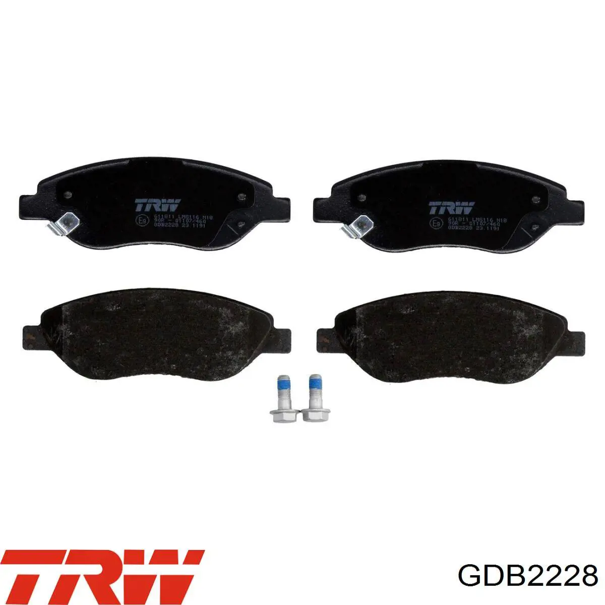 Sapatas do freio dianteiras de disco 77368553 Fiat/Alfa/Lancia