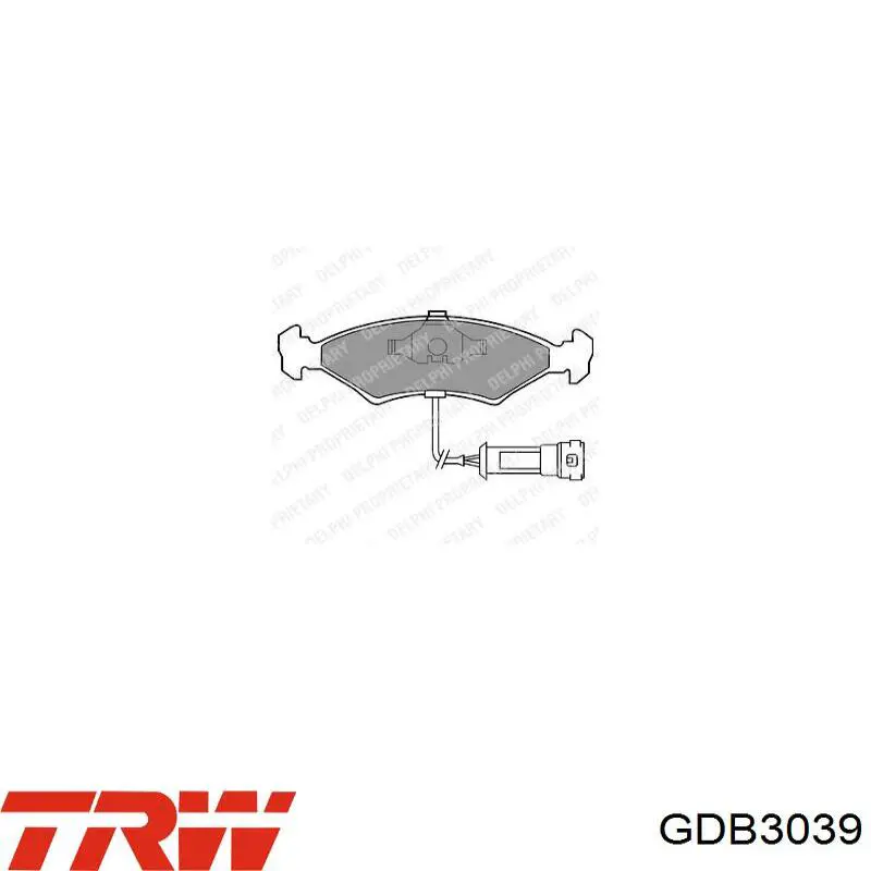 Compre GDB3039 TRW Sapatas do freio traseiras de disco
