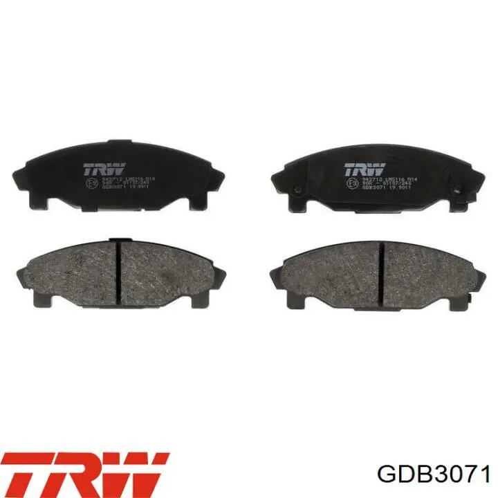 Sapatas do freio dianteiras de disco TRW GDB3071 preço, a partir de 29,69 USD