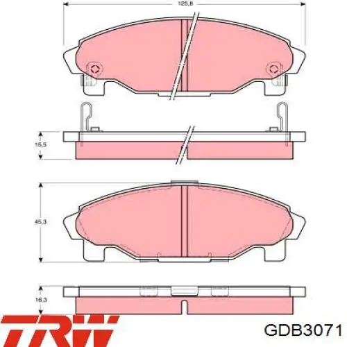 Compre GDB3071 TRW Sapatas do freio dianteiras de disco