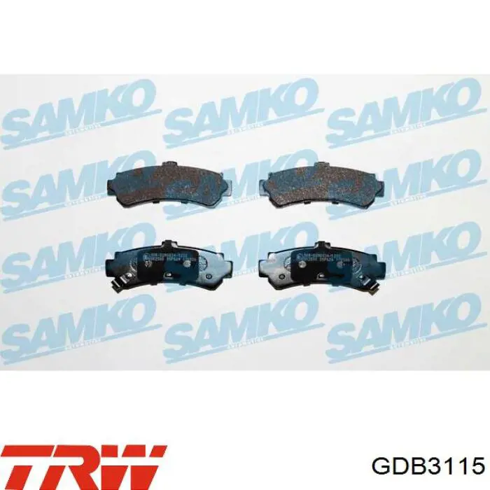 Compre GDB3115 TRW Sapatas do freio traseiras de disco