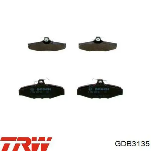 Compre GDB3135 TRW Sapatas do freio traseiras de disco