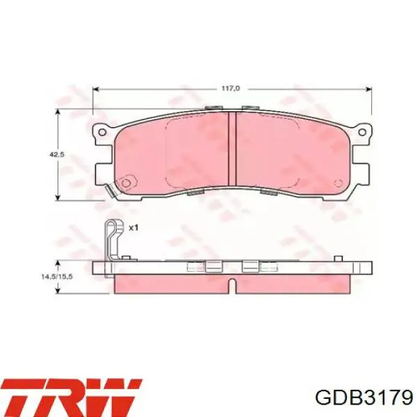 Compre GDB3179 TRW Sapatas do freio traseiras de disco