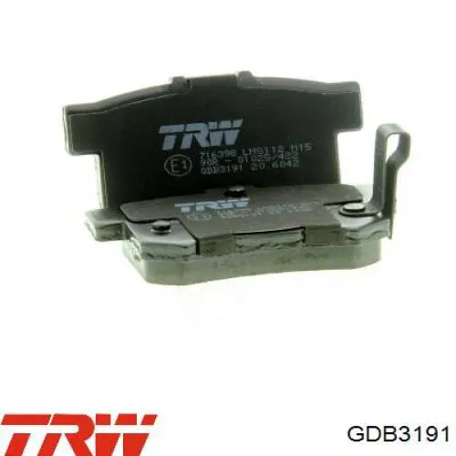 Compre GDB3191 TRW Sapatas do freio traseiras de disco