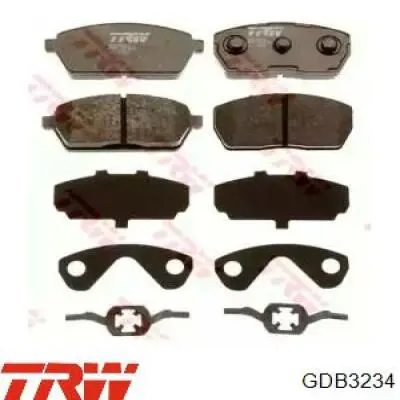 Sapatas do freio dianteiras de disco TRW GDB3234 preço, a partir de 27,68 USD