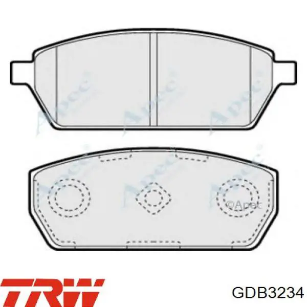 Compre GDB3234 TRW Sapatas do freio dianteiras de disco