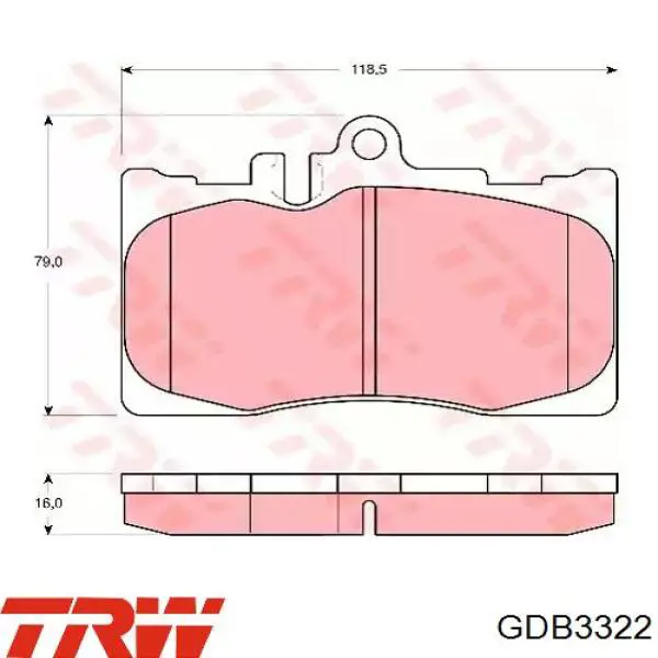 Sapatas do freio dianteiras de disco TRW GDB3322 preço, a partir de 36,61 USD