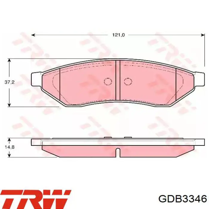 Sapatas do freio traseiras de disco TRW GDB3346 preço, a partir de 32,70 USD