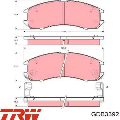 Compre GDB3392 TRW Sapatas do freio dianteiras de disco