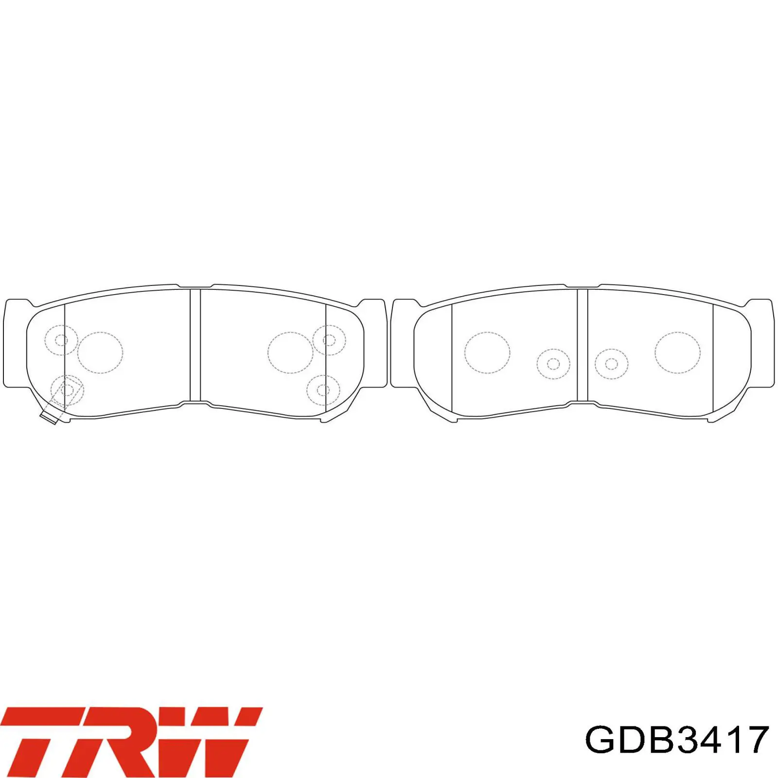Compre GDB3417 TRW Sapatas do freio traseiras de disco